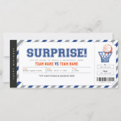 Surprise Basketball Game Stadium Gift Ticket (Voorkant)