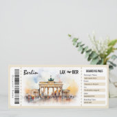 Surprise Berlin Boarding Pass Cadeaubon INV Kaart (Staand voorkant)