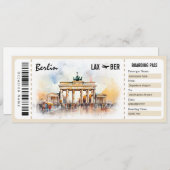 Surprise Berlin Boarding Pass Cadeaubon INV Kaart (Voorkant / Achterkant)