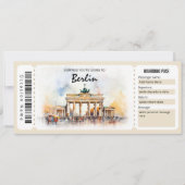 Surprise Berlin Plane Boarding Pass Ticket Kaart (Voorkant)
