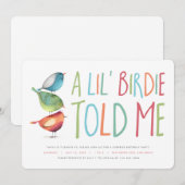 Surprise Birdie Birthday Party Invitation Kaart (Voorkant / Achterkant)