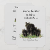 Surprise Birthday Best Poppa Ever Fun Beer Invite Kaart (Voorkant / Achterkant)