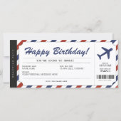 Surprise Birthday boarding Pass Plane Cadeet Ticke (Voorkant)