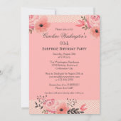 Surprise Birthday Chic Floral Paris Eiffel Tower Kaart (Achterkant)