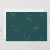 Surprise Birthday Chic Greenery Gold Glitter Foto Kaart (Achterkant)