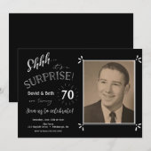 Surprise Birthday Dual Party-uitnodiging Kaart (Voorkant / Achterkant)