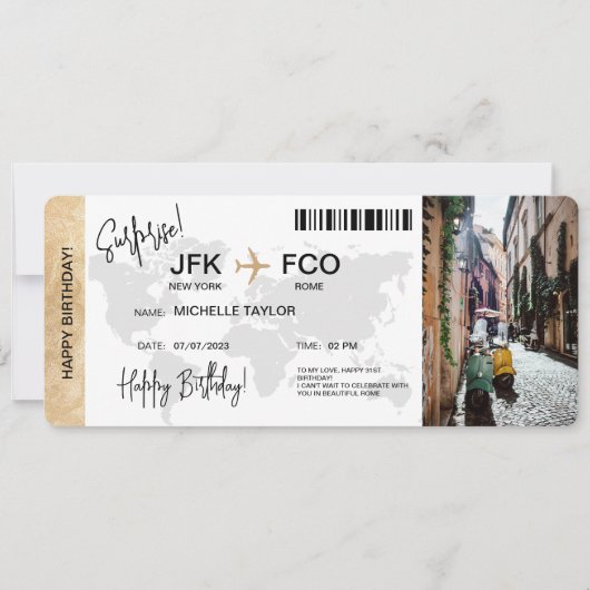 Surprise Birthday-instapkaart Kaart (Voorkant)