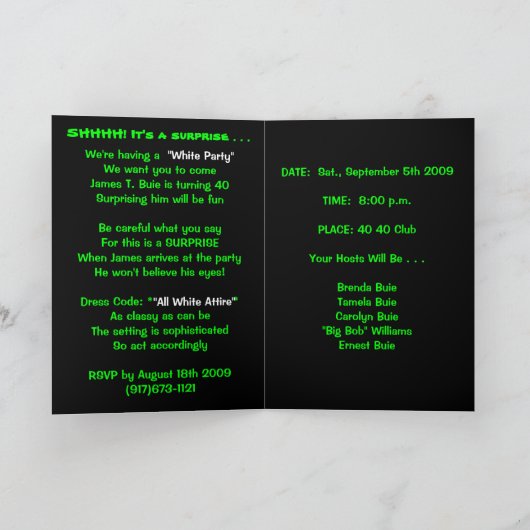 Surprise Birthday Invitation (Binnen)