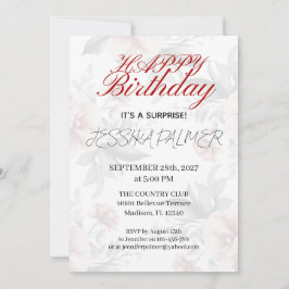 Surprise Birthday Invitation Kaart
