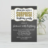 Surprise Birthday Invitation Kaart (Staand voorkant)