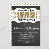 Surprise Birthday Invitation Kaart (Voorkant / Achterkant)