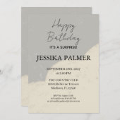 Surprise Birthday Invitation Kaart (Voorkant / Achterkant)