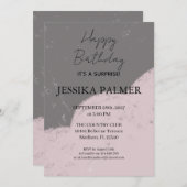 Surprise Birthday Invitation Kaart (Voorkant / Achterkant)