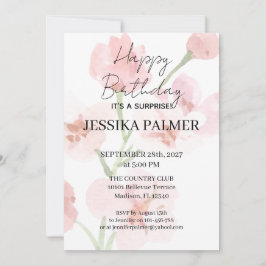 Surprise Birthday Invitation Kaart