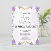 Surprise Birthday Invitation Kaart (Staand voorkant)