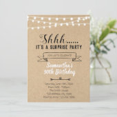 Surprise Birthday Invitation Kaart (Staand voorkant)