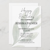 Surprise Birthday Invitation Kaart (Voorkant / Achterkant)