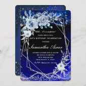 Surprise Birthday Invitation Sjabloon Kaart (Voorkant / Achterkant)