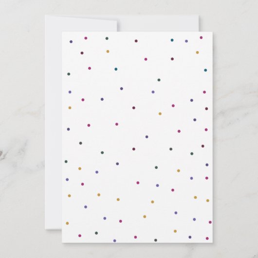 Surprise Birthday Mannen Polka Dot Party Kaart (Achterkant)