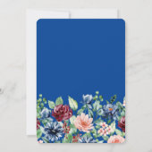 Surprise Birthday Navy Blue Burgundy Party Kaart (Achterkant)