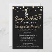 Surprise Birthday Party Any Age Minimal Confetti Kaart (Voorkant)