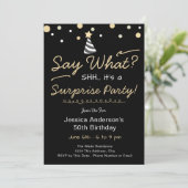 Surprise Birthday Party Any Age Minimal Confetti Kaart (Staand voorkant)