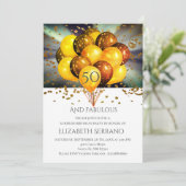 Surprise Birthday Party Balloons Glitter | Elke le Kaart (Staand voorkant)