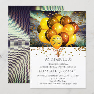 Surprise Birthday Party Balloons Glitter   Elke le Kaart