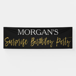 Surprise Birthday Party-banner Spandoek