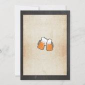 Surprise Birthday Party Chalk Beers Invitation Kaart (Achterkant)
