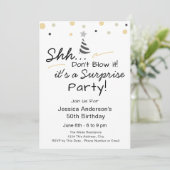 Surprise Birthday Party don't blow it Kaart (Staand voorkant)