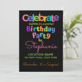 Surprise Birthday Party Invitation Kaart (Staand voorkant)