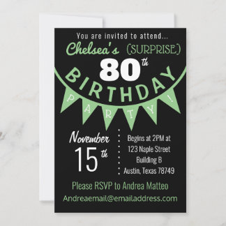 Surprise Birthday Party Invitation Kaart