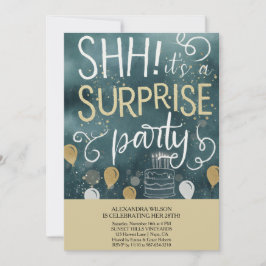 Surprise Birthday Party Invitation Kaart