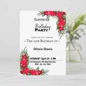 Surprise Birthday Party Invitation Kaart (Staand voorkant)