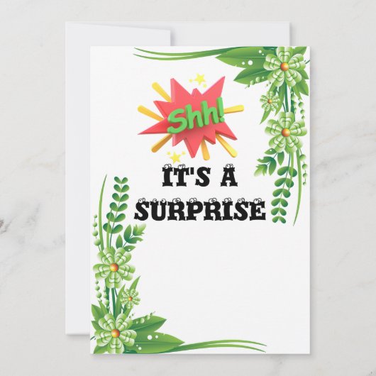 Surprise Birthday Party Invitation Kaart (Achterkant)