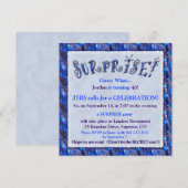Surprise Birthday Party Invitation Kaart (Voorkant / Achterkant)