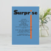 Surprise Birthday Party Invitation Kaart (Staand voorkant)