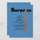 Surprise Birthday Party Invitation Kaart (Voorkant / Achterkant)