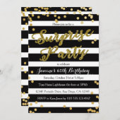 Surprise Birthday Party Invitation Kaart (Voorkant / Achterkant)