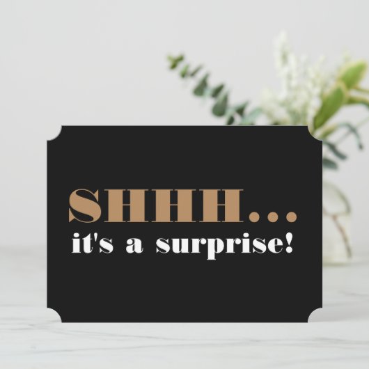 Surprise Birthday Party Invitation Over the Hill Kaart (Staand voorkant)