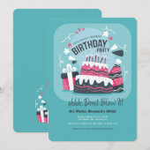 Surprise Birthday Party Kaart (Voorkant / Achterkant)