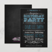 Surprise Birthday Party Kaart (Voorkant / Achterkant)