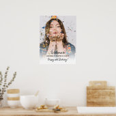 Surprise Birthday Party Photo Fun Welcome  Poster (Keuken)