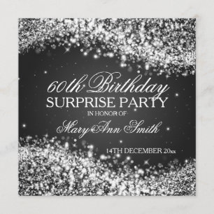 Surprise Birthday Party Sparging Wave Black Kaart