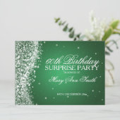 Surprise Birthday Party Sparging Wave Green Kaart (Staand voorkant)