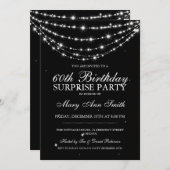 Surprise Birthday Party Sparking Chain Black Kaart (Voorkant / Achterkant)