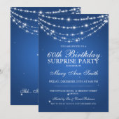 Surprise Birthday Party Sparking Chain Blue Kaart (Voorkant / Achterkant)