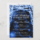Surprise Birthday Party String Lights Blue Kaart (Voorkant)
