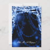 Surprise Birthday Party String Lights Blue Kaart (Achterkant)